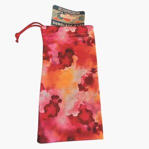 Floral Microfiber Sunglass Case Cleaning Cloth Pastel Pink Watermark